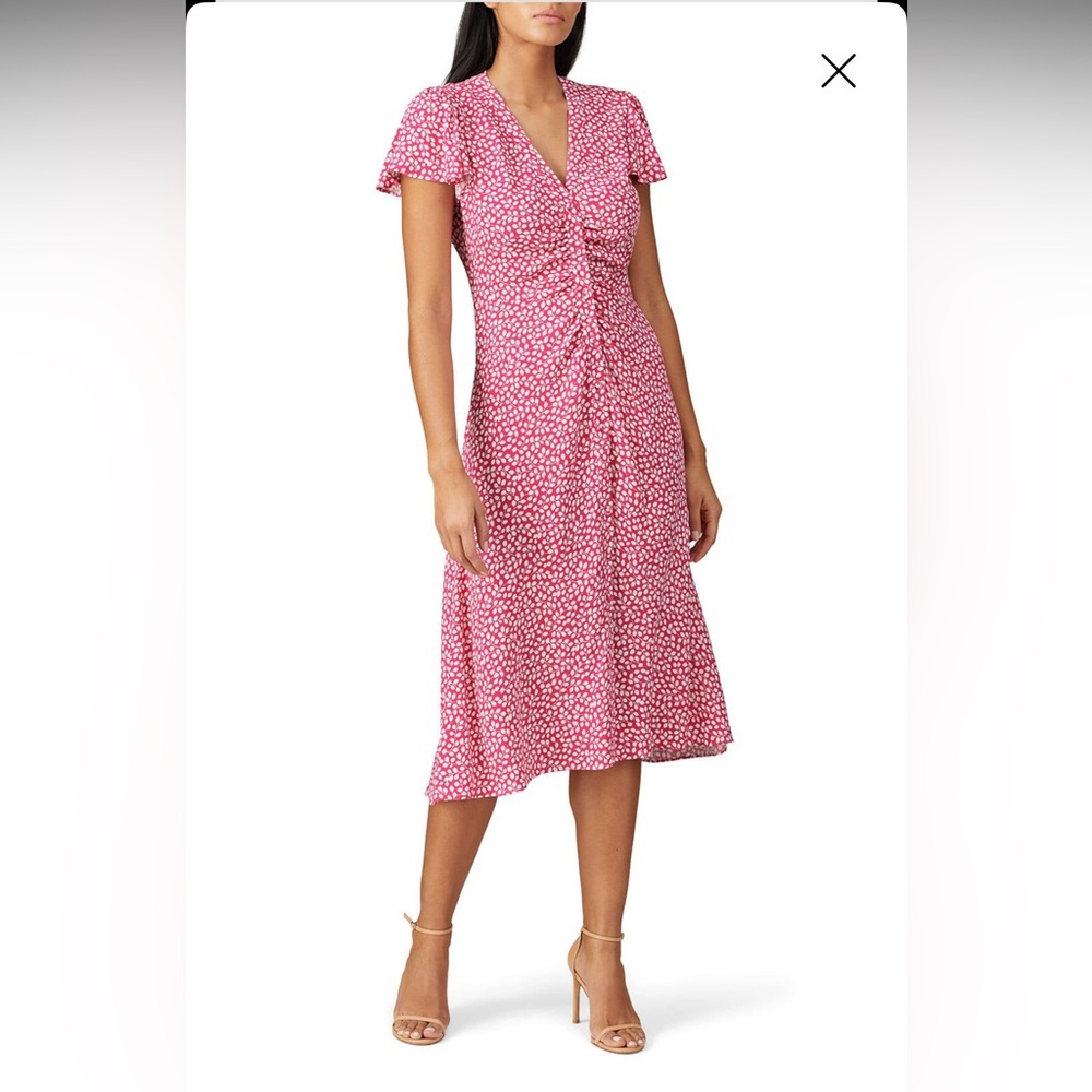 Diane von Furstenburg Pink Cecilia Midi Dress! 🔥🔥🔥